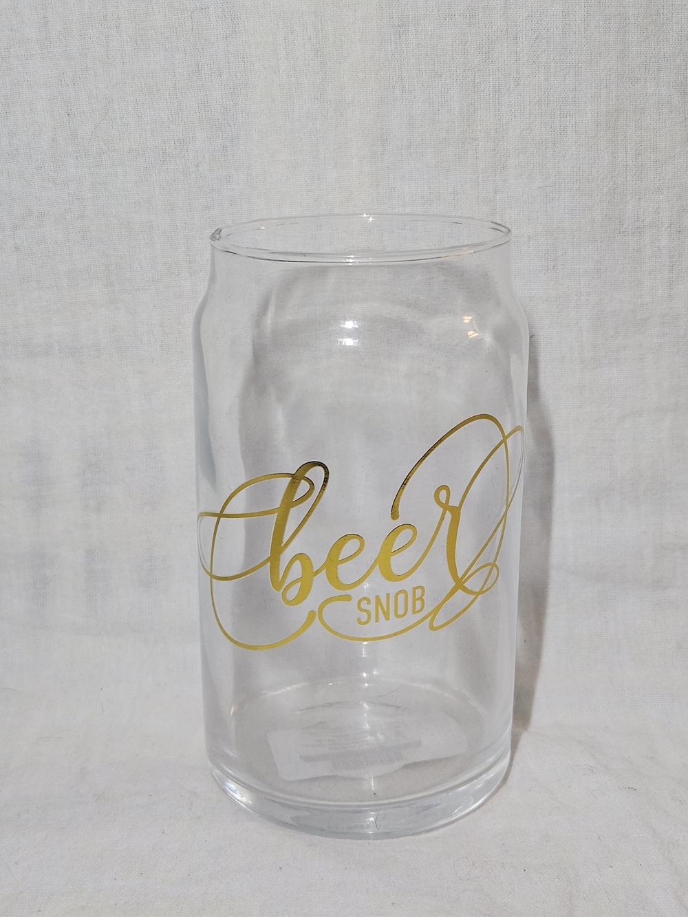 Cheer Snob Gold Glass Can-Shaped Tumbler